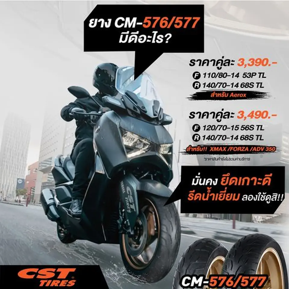 Read more about the article CM-576/577 สำหรับ XMAX FORZA ADV350 AEROX