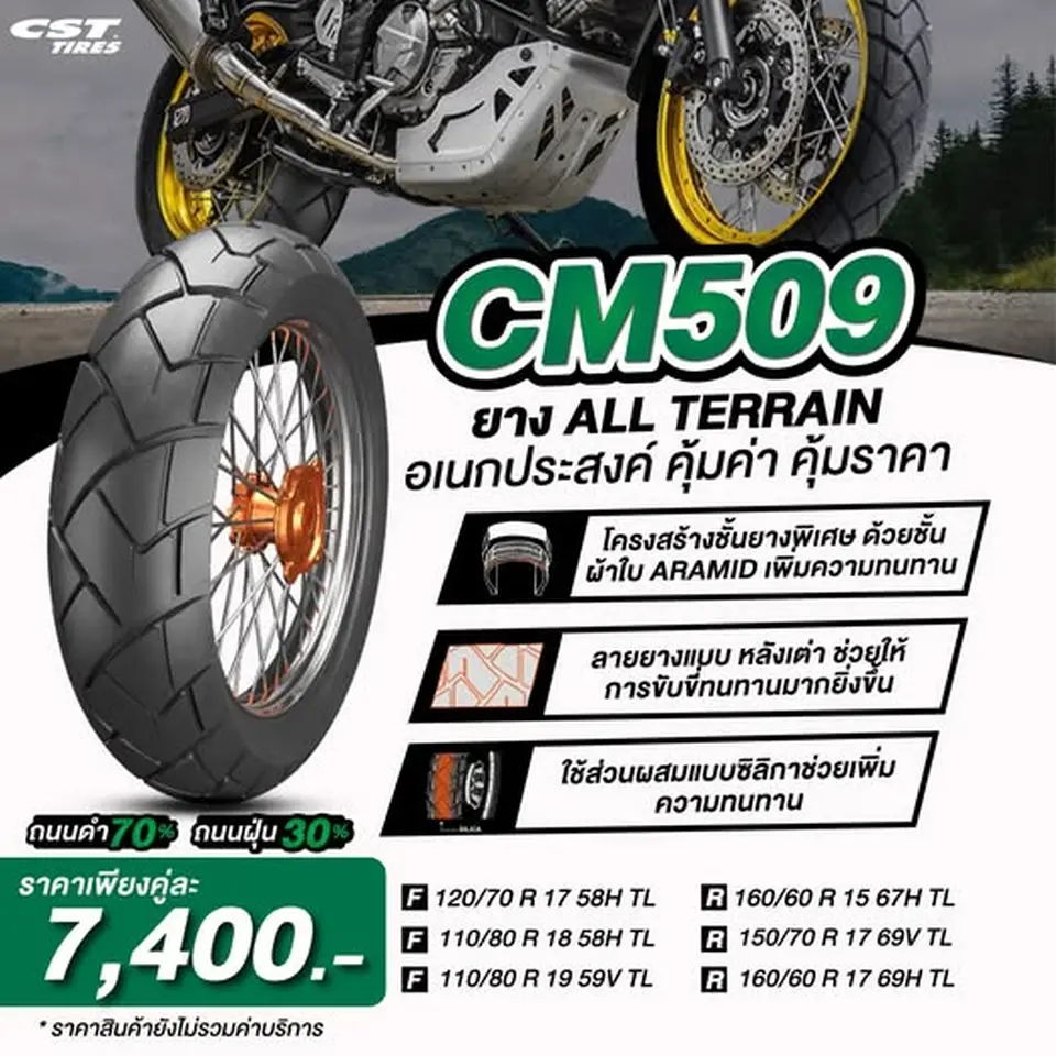 CM-509 ยางคุ้มค่า คุณสมบัติดี